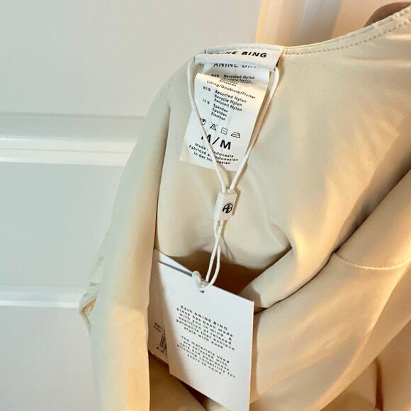 NWT Anine Bing Jace One‎ Piece Swimsuit in Champagne Cream - Picture 9 of 9